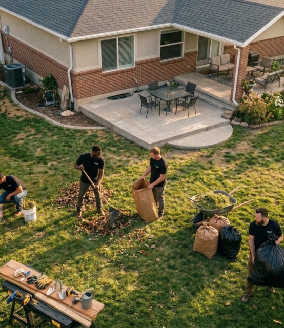 No King Bee crew at work on a home project